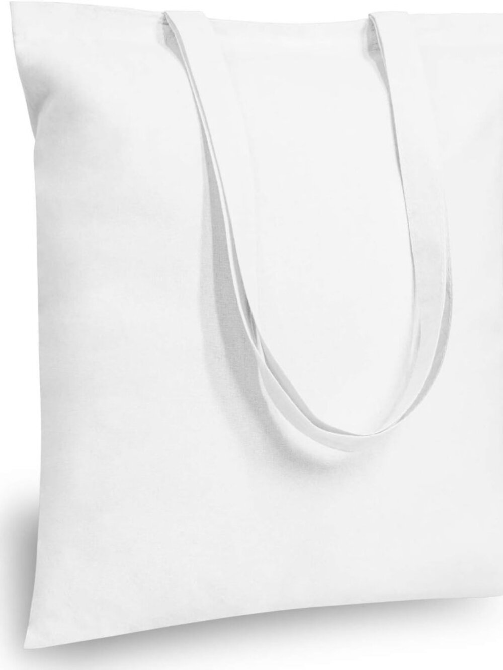 5-Pack Economical 16"x15" White Cotton Tote Bag, Lightweight Medium Reusable Gro